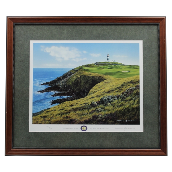 Old Head Golf Links 4th Hole Razors Edge Ltd Ed 392/850 Print Signed by Artist Grandison - Framed
