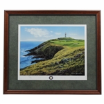 Old Head Golf Links 4th Hole Razors Edge Ltd Ed 392/850 Print Signed by Artist Grandison - Framed