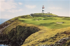 Old Head Golf Links 4th Hole Razors Edge' Ltd Ed 392/850 Print Signed by Artist Grandison - Framed
