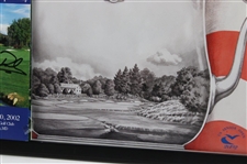 Don Pooley Signed 2002 US Sr Open at Caves Valley Booklet w/Poster - Framed JSA ALOA
