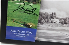 Don Pooley Signed 2002 US Sr Open at Caves Valley Booklet w/Poster - Framed JSA ALOA