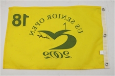 Gary Player Signed 2002 US Senior Open at Caves Valley Yellow Screen Flag JSA ALOA