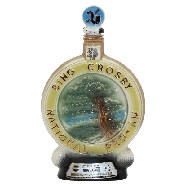 1970 Bing Crosby 29th National Pro-Am Tournament Jim Beam Whiskey Decanter