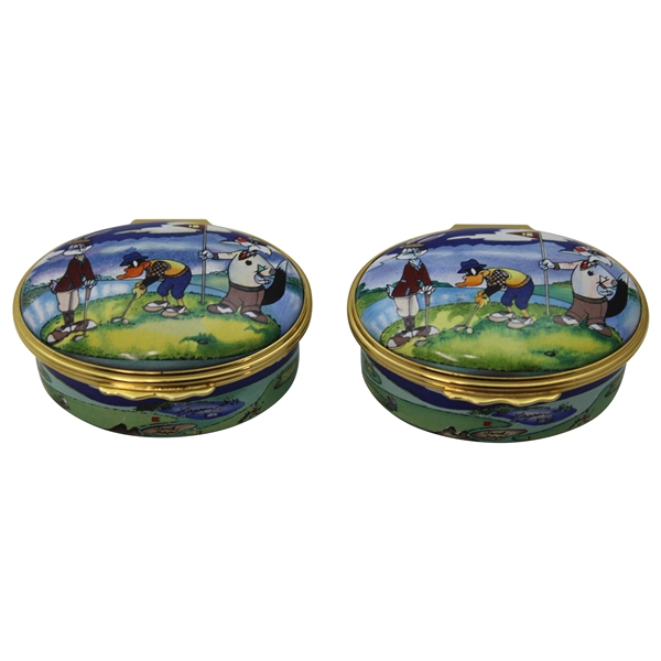 Two (2) 1993 Warner Bros. Bugs, Daffy, & Sylvester The Looney Tunes Life of Leisure Miniature Containers