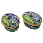 Two (2) 1993 Warner Bros. Bugs, Daffy, & Sylvester The Looney Tunes 'Life of Leisure' Miniature Containers