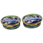 Two (2) 1993 Warner Bros. Bugs, Daffy, & Sylvester The Looney Tunes 'Life of Leisure' Miniature Containers