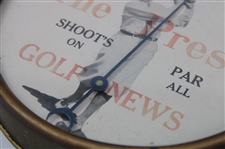 Walter Hagen 'The Press Golf Shoot's Par An All Golf News' Thermometer by Lakeside Mfg. Co. Chicago