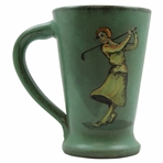 Catalina Descanso Matte Green Female Golfer Post-Swing Mug