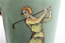 Catalina Descanso Matte Green Female Golfer Post-Swing Mug