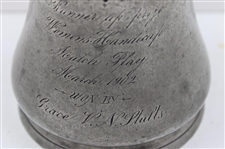 1902 Bon Air GC Women's Handicap Runner-Up Prize Trophy Stein Won by Grace V.N. Stults