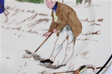 Scottish Golfers Putting Reproduction Etchings by H.G. Aitken Ceramic Plate