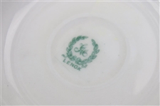 Lenox Gold Rimmed Lady Golfer with Caddy & House Golf Scene Green Stein