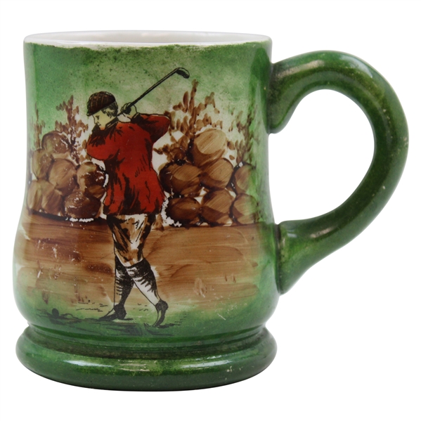 Hand Painted Ceramic Sigillvm - Universitatis - Princeton iensis Golf Stein with Red Jacket Golfer