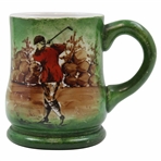 Hand Painted Ceramic Sigillvm - Universitatis - Princeton iensis Golf Stein with Red Jacket Golfer
