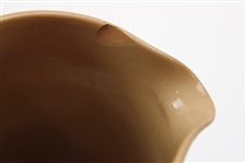 Ceramic Copeland Green & Brown Pitcher w/Victorian Era Golfers & Caddies In Relief