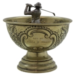 1907 N.G.C. Ladies Handicap Gross Score Trophy Cup w/Lady Golfer Won by Alice O'Mann