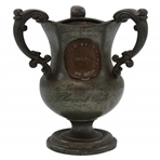 1902 Clifton Golf Club Handicap Bogey Three-Handled Pewter Trophy Cup Won by Howard White