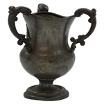 1902 Clifton Golf Club Handicap Bogey Three-Handled Pewter Trophy Cup Won by Howard White