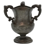 1902 Clifton Golf Club Handicap Bogey Three-Handled Pewter Trophy Cup Won by Howard White