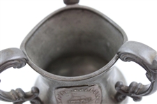 1902 Clifton Golf Club Handicap Bogey Three-Handled Pewter Trophy Cup Won by Howard White