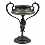 1907 Mohawk Golf Club August Cup Sivlerplate Trophy Won by M.C. Fitzgerald