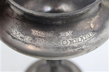 1907 Mohawk Golf Club August Cup Sivlerplate Trophy Won by M.C. Fitzgerald