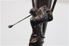 1933 Cavalier Easter Tournament Trophy w/Golf Club Handles & Post-Swing Golfer Won by No Name