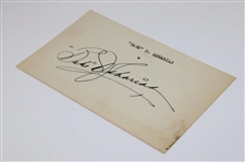 Babe Zaharias Signed 3x5 Card JSA ALOA