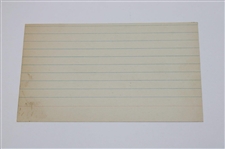 Babe Zaharias Signed 3x5 Card JSA ALOA