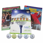 Mickelson, Furyk, Appleby Signed 2004 Hartford Inv. w/Kite & Player Signed SI Covers & Golf Balls JSA ALOA