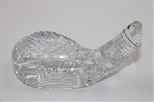 Waterford Cut Crystal Golf Club & Unmarked Glass Dimpled Golf Ball