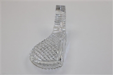 Waterford Cut Crystal Golf Club & Unmarked Glass Dimpled Golf Ball