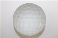 Waterford Cut Crystal Golf Club & Unmarked Glass Dimpled Golf Ball