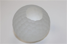 Waterford Cut Crystal Golf Club & Unmarked Glass Dimpled Golf Ball