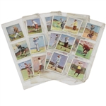 Twenty Four (24) 1930 Wills Cigarettes Famous Golfers Cards incl. Hagen & Vardon - Laminated