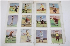 Twenty Four (24) 1930 Wills Cigarettes Famous Golfers Cards incl. Hagen & Vardon - Laminated