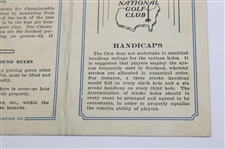 Rare Horton Smith Signed 1934 Augusta National Golf Club Scorecard - Only One Known