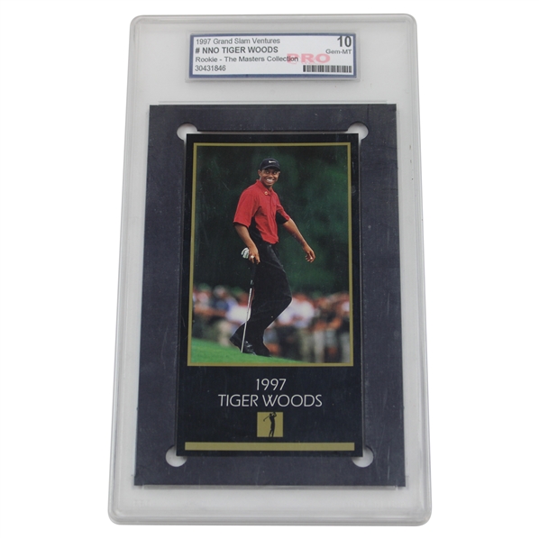 1997 Grand Slam Ventures # Nno Tiger Woods Rookie- The Masters Collection Pro 10 GEM MT