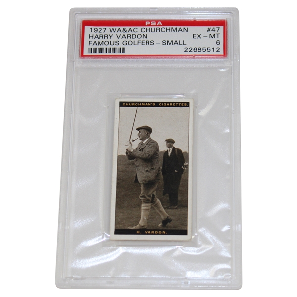 1927 WA & AC Churchman Harry Vardon #47 Famous Golfers Small PSA 6 EX-MT