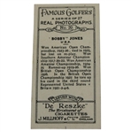 Bobby Jones 1928 J. Millhoff & Co. Ltd Famous Golfers Card #20