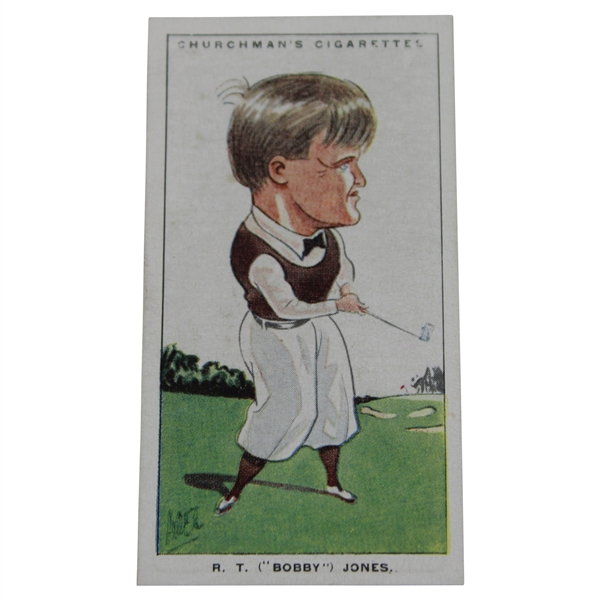 WA & AC Churchman Imperial Tobacco Card Men Of The Moment In Sport #27 Bobby Jones