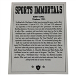 1993 Bobby Jones Vitaphone In How I Play Golf '1931' Sports Immortals Card