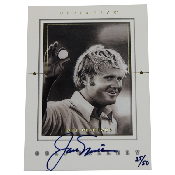 Jack Nicklaus Signed Ltd Ed 25/50 2001 Upper Deck Golf Gallery Card