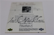Jack Nicklaus Signed Ltd Ed 25/50 2001 Upper Deck Golf Gallery Card
