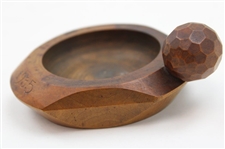 Golf Themed Wood Carved Ash Tray with '1935 US Open' Engraving
