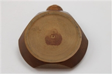 Golf Themed Wood Carved Ash Tray with '1935 US Open' Engraving