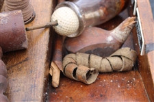 c.1890 Golf Clubmaker's Multi-Level & Multi-Function Wood Bench w/Equipment, Tools & Materials