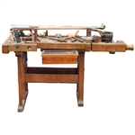 c.1890 Golf Clubmaker's Multi-Level & Multi-Function Wood Bench w/Equipment, Tools & Materials