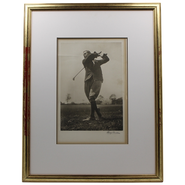 Harry Vardon Signed Large Format Circa 1905 George Beldam Photogravure - Framed JSA ALOA