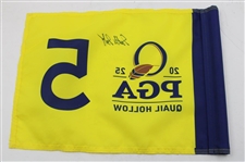 Scottie Scheffler Signed 2025 PGA Championship Final Rd Flown Hole #5 Flag JSA ALOA